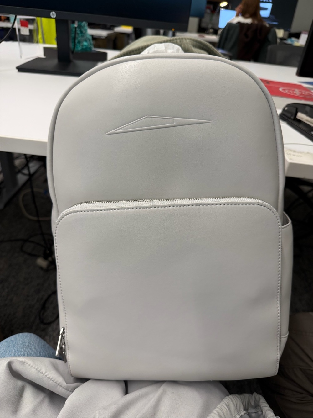 Soft White Cybertruck Backpack - Tesla